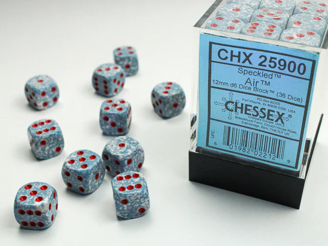 CHESSEX Speckled 36D6 Air 12MM (CHX25900) | Eastridge Sports Cards & Games