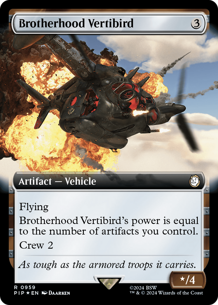 Brotherhood Vertibird (Extended Art) (Surge Foil) [Fallout] | Eastridge Sports Cards & Games