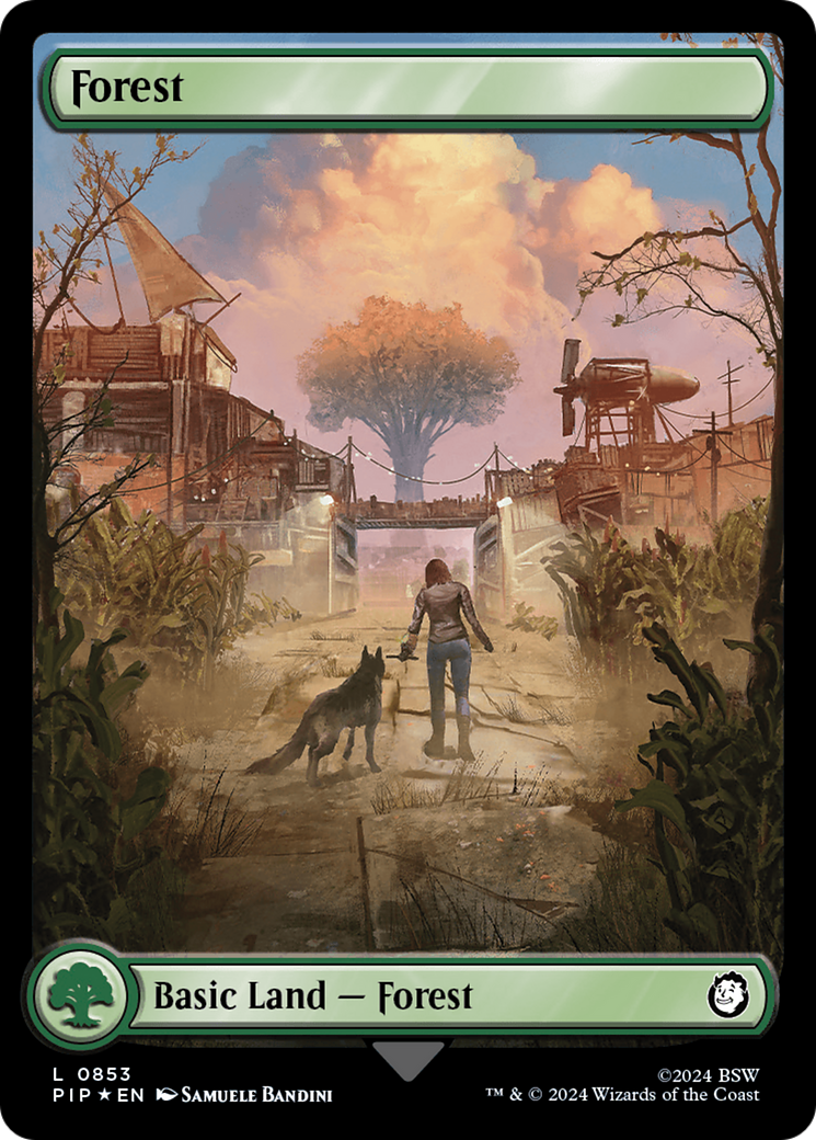 Forest (0853) (Surge Foil) [Fallout] | Eastridge Sports Cards & Games