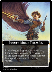 Bounty: Miron Tillas Jr. // Bounty Rules Double-Sided Token [Outlaws of Thunder Junction Commander Tokens] | Eastridge Sports Cards & Games