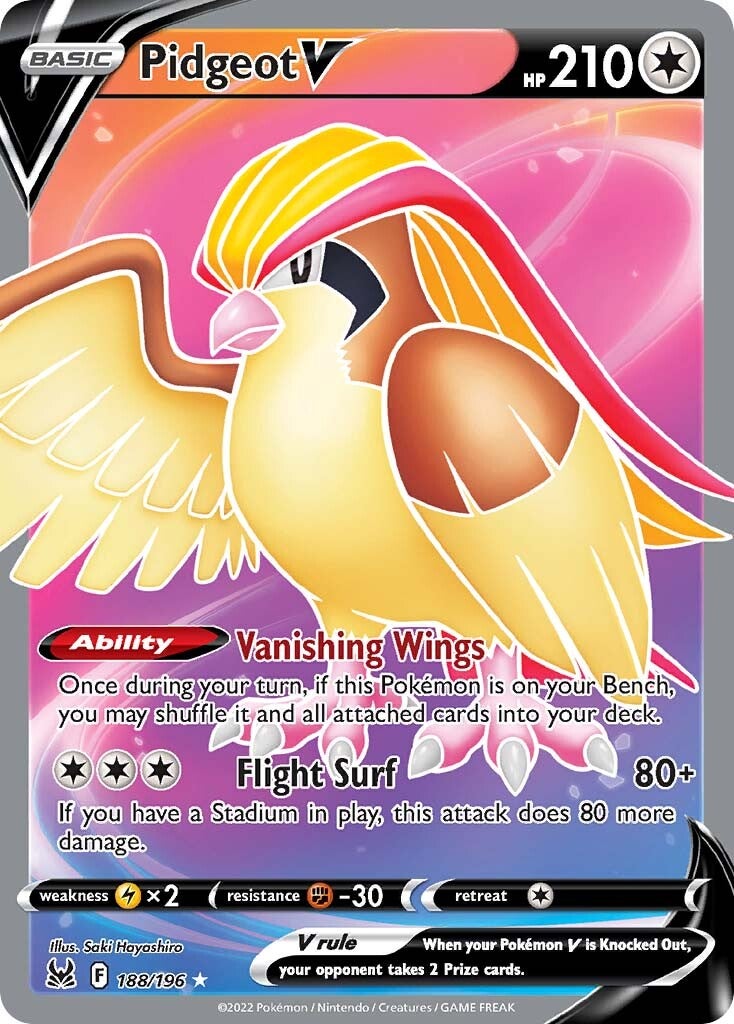 Pidgeot V (188/196) [Sword & Shield: Lost Origin] | Eastridge Sports Cards & Games