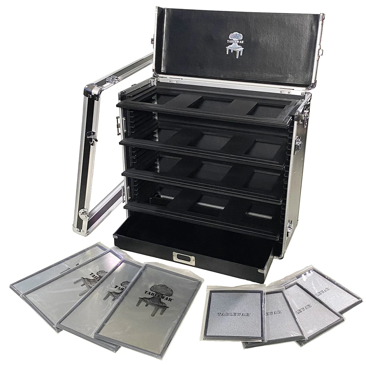 Table War Bundle Trays + Tower: Full-size Case - Black | Eastridge Sports Cards & Games