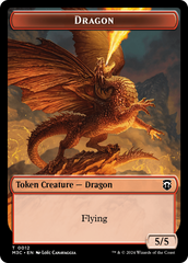 Shapeshifter (0008) (Ripple Foil) // Dragon Double-Sided Token [Modern Horizons 3 Commander Tokens] | Eastridge Sports Cards & Games