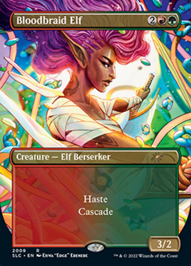 Bloodbraid Elf (Borderless Alternate Art) [Secret Lair Countdown Kit] | Eastridge Sports Cards & Games
