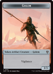 Golem (0014) // Golem (0015) Double-Sided Token [Aetherdrift Tokens] | Eastridge Sports Cards & Games