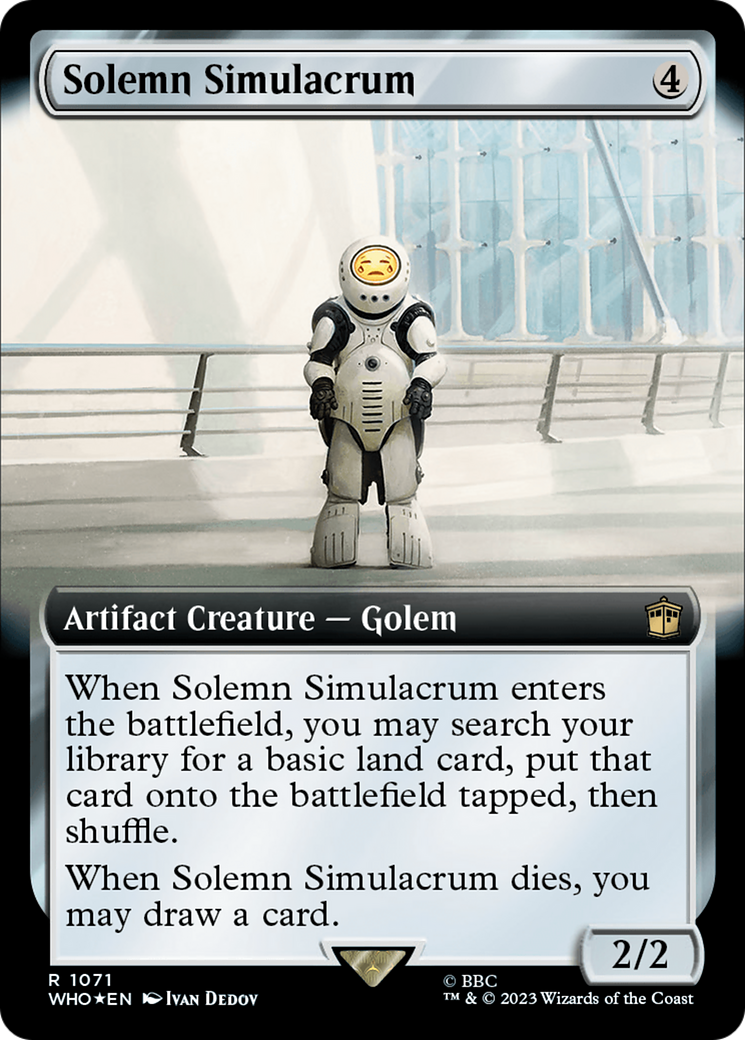 Solemn Simulacrum (Extended Art) (Surge Foil) [Doctor Who] | Eastridge Sports Cards & Games