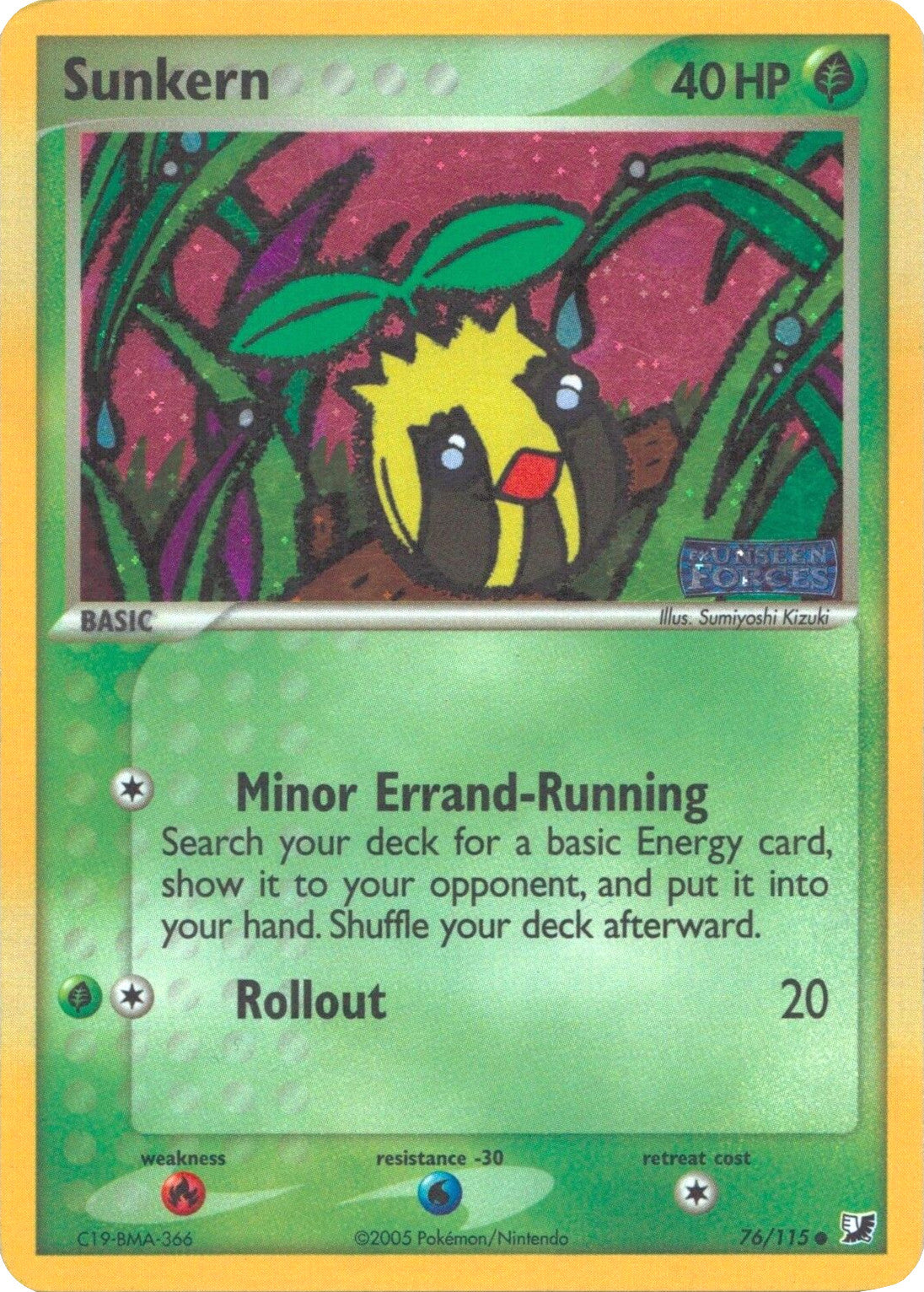 Sunkern (76/115) (Stamped) [EX: Unseen Forces] | Eastridge Sports Cards & Games