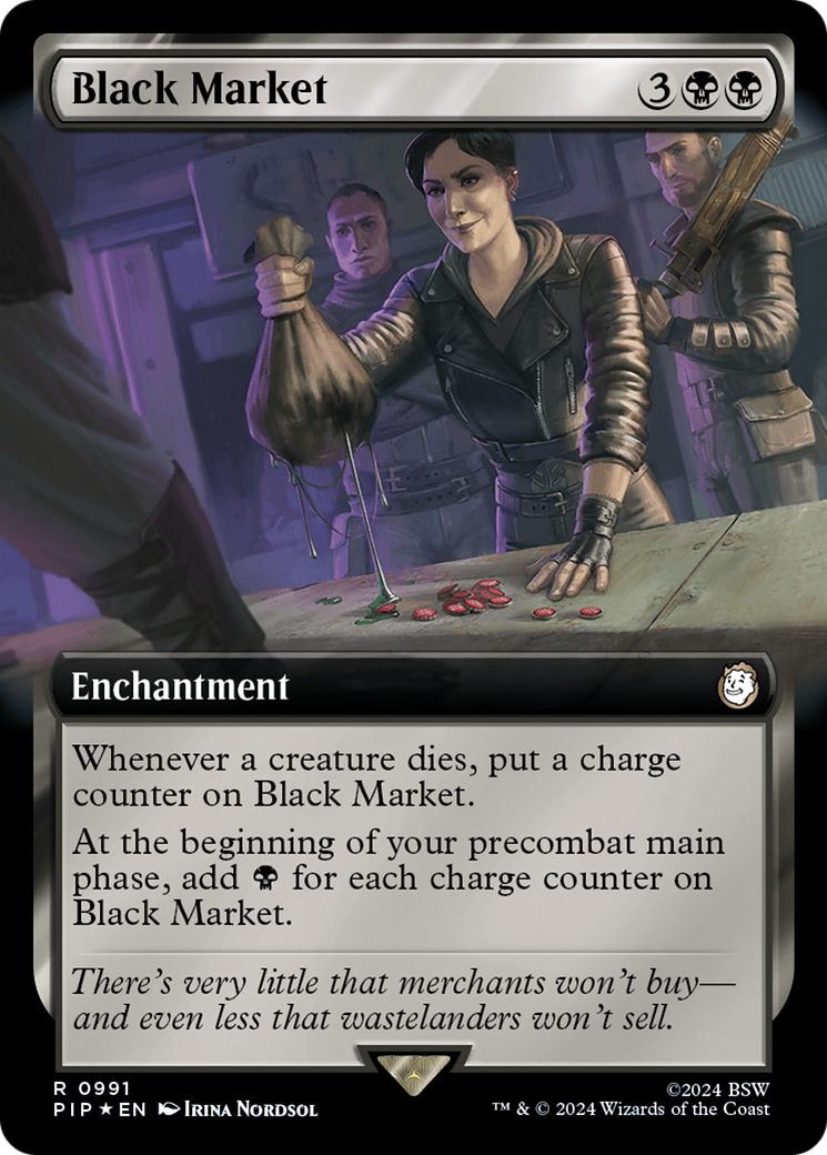 Black Market (Extended Art) (Surge Foil) [Fallout] | Eastridge Sports Cards & Games