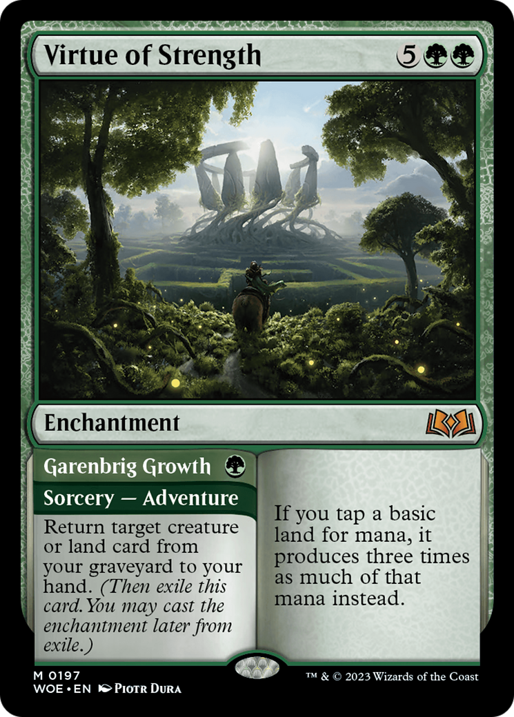 Virtue of Strength // Garenbrig Growth [Wilds of Eldraine] | Eastridge Sports Cards & Games