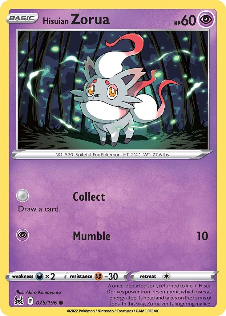 Hisuian Zorua (075/196) [Sword & Shield: Lost Origin] | Eastridge Sports Cards & Games