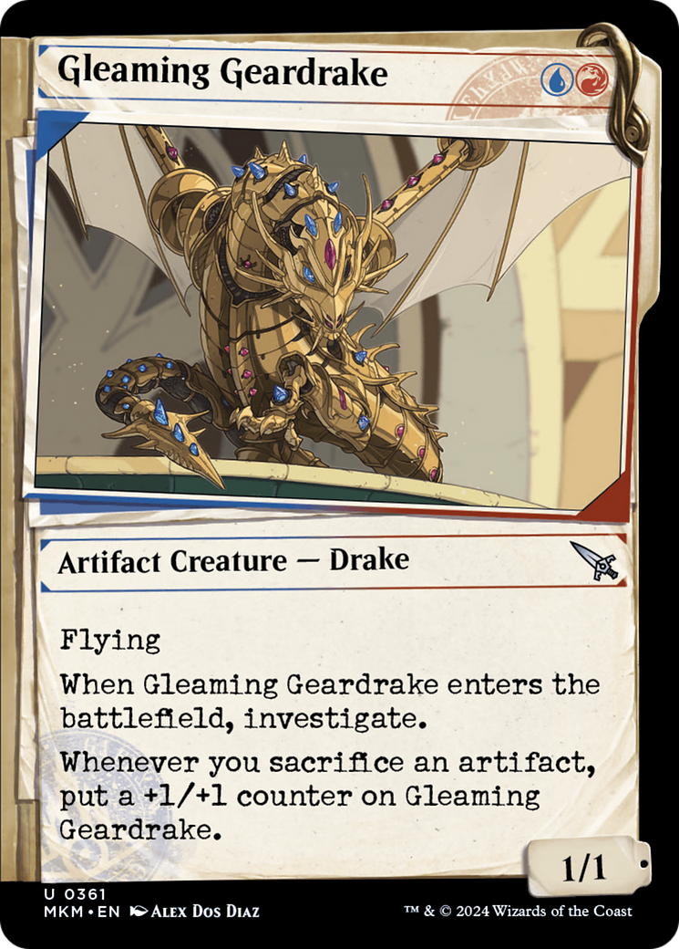 Gleaming Geardrake (Showcase) [Murders at Karlov Manor] | Eastridge Sports Cards & Games