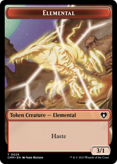 Human Soldier // Elemental (0025) Double-Sided Token [Commander Masters Tokens] | Eastridge Sports Cards & Games