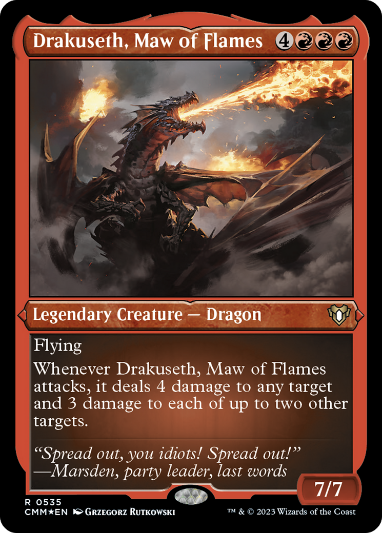 Drakuseth, Maw of Flames (Foil Etched) [Commander Masters] | Eastridge Sports Cards & Games
