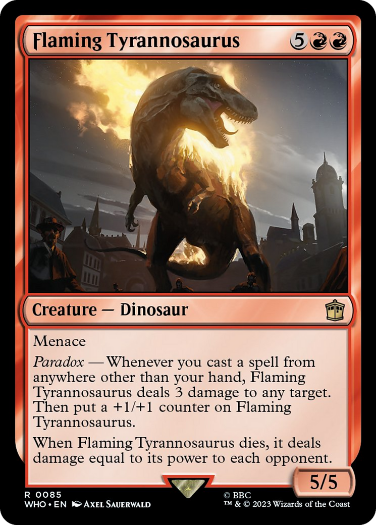 Flaming Tyrannosaurus [Doctor Who] | Eastridge Sports Cards & Games