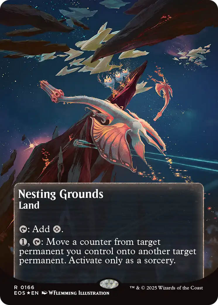 Nesting Grounds (0166) (Borderless) (Galaxy Foil) [Edge of Eternities: Stellar Sights] | Eastridge Sports Cards & Games