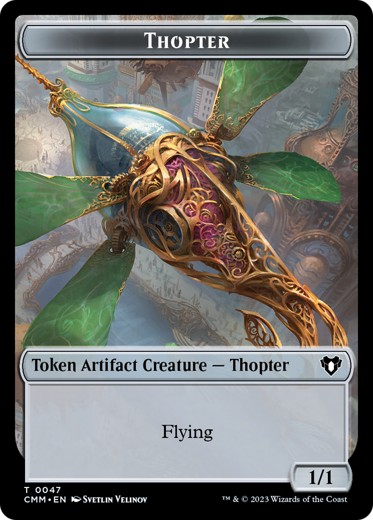 Thopter // Elemental (0025) Double-Sided Token [Commander Masters Tokens] | Eastridge Sports Cards & Games