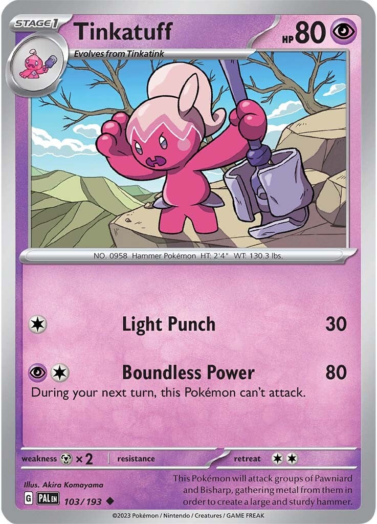 Tinkatuff (103/193) [Scarlet & Violet: Paldea Evolved] | Eastridge Sports Cards & Games