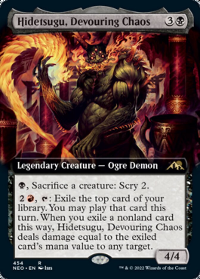 Hidetsugu, Devouring Chaos (Extended Art) [Kamigawa: Neon Dynasty] | Eastridge Sports Cards & Games