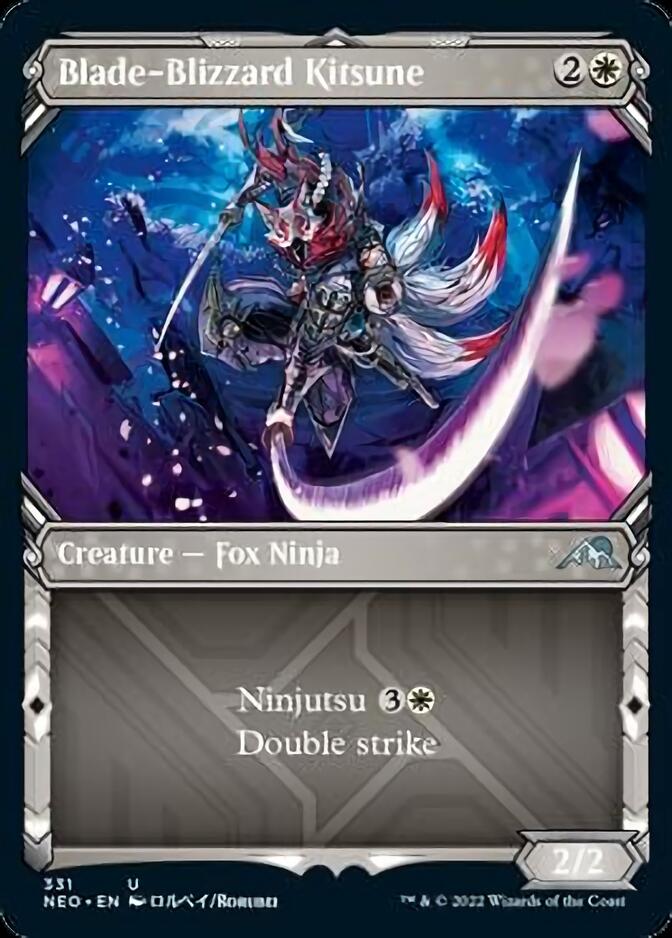 Blade-Blizzard Kitsune (Showcase Ninja) [Kamigawa: Neon Dynasty] | Eastridge Sports Cards & Games