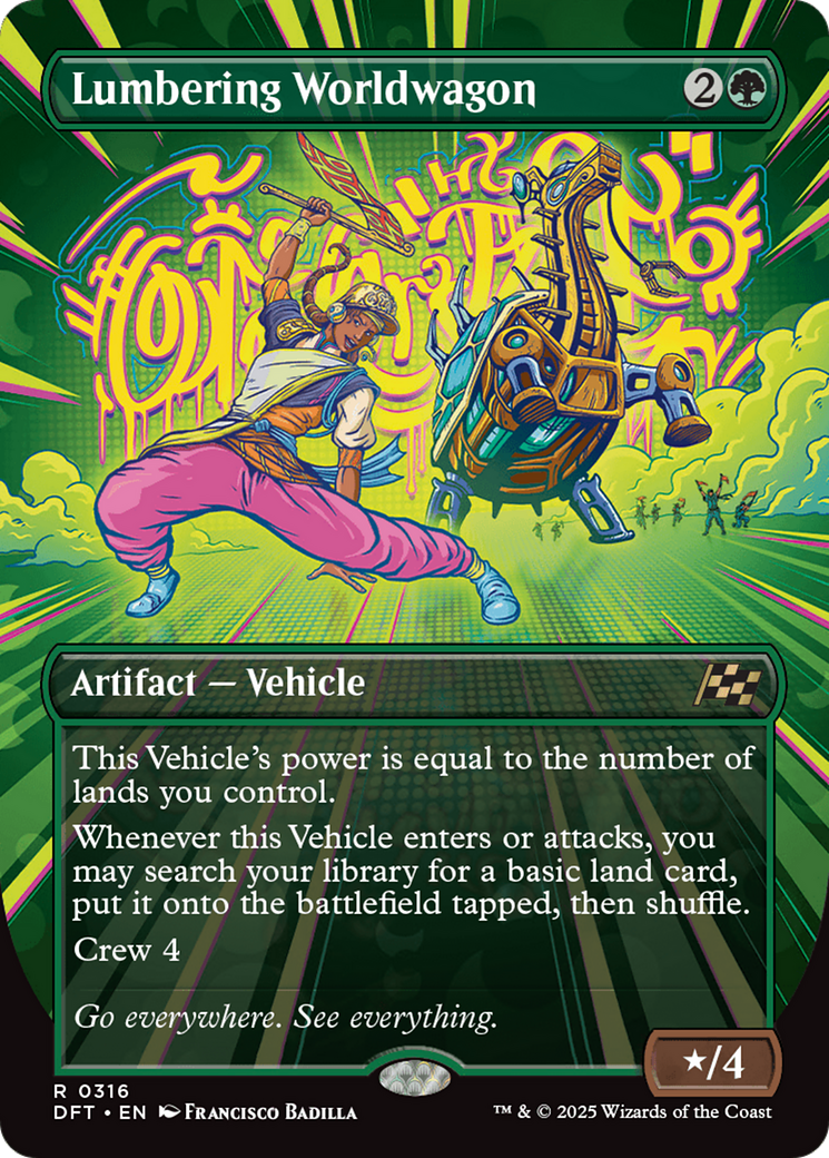 Lumbering Worldwagon (Borderless) [Aetherdrift] | Eastridge Sports Cards & Games