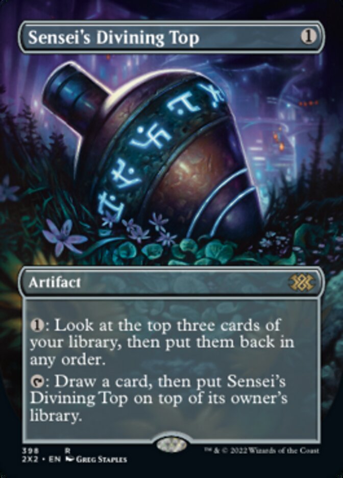 Sensei's Divining Top (Borderless Alternate Art) [Double Masters 2022] | Eastridge Sports Cards & Games