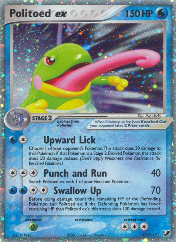 Politoed ex (107/115) [EX: Unseen Forces] | Eastridge Sports Cards & Games