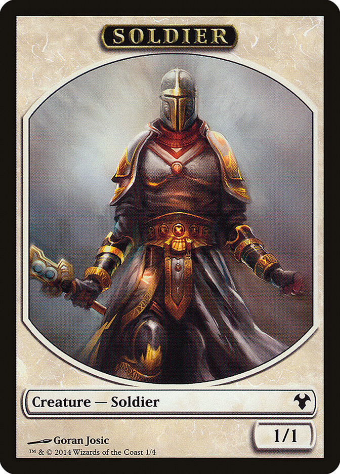 Soldier // Spirit Double-Sided Token [Modern Event Deck 2014 Tokens] | Eastridge Sports Cards & Games