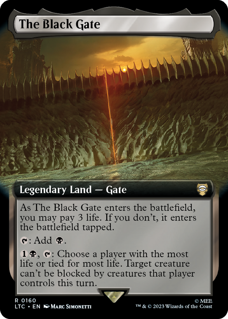 The Black Gate (Extended Art) [The Lord of the Rings: Tales of Middle-Earth Commander] | Eastridge Sports Cards & Games