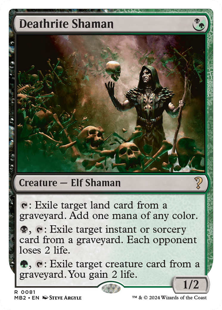 Deathrite Shaman (White Border) [Mystery Booster 2] | Eastridge Sports Cards & Games