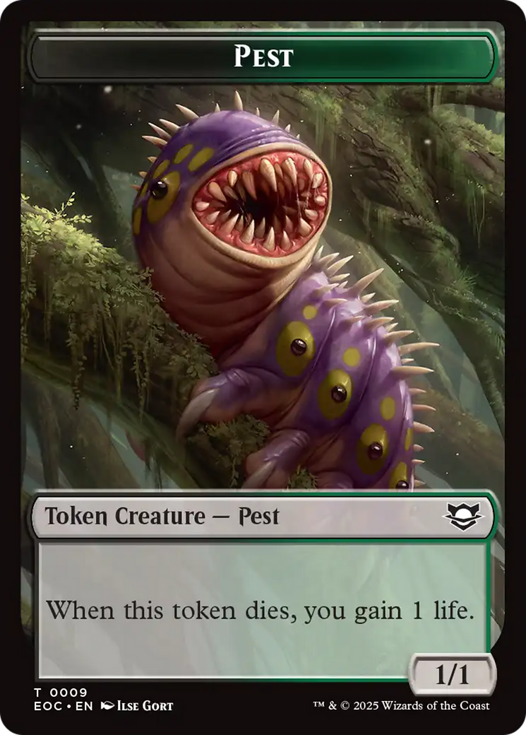 Beast (0006) // Pest Double-Sided Token [Edge of Eternities Commander Tokens] | Eastridge Sports Cards & Games