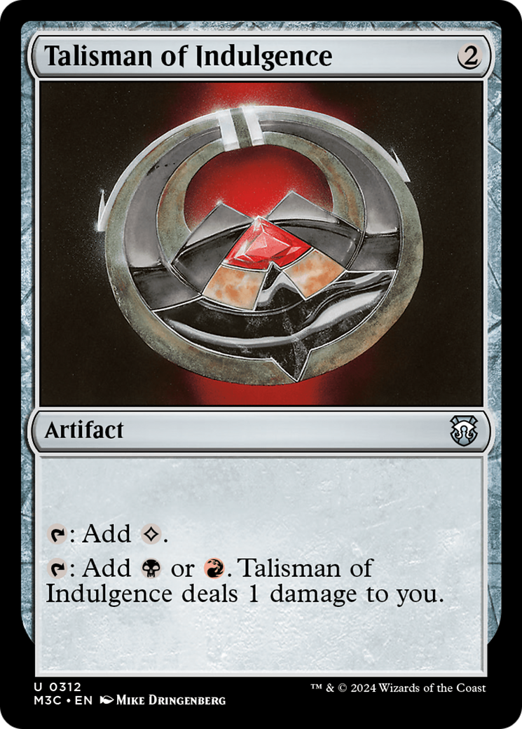 Talisman of Indulgence (Ripple Foil) [Modern Horizons 3 Commander] | Eastridge Sports Cards & Games