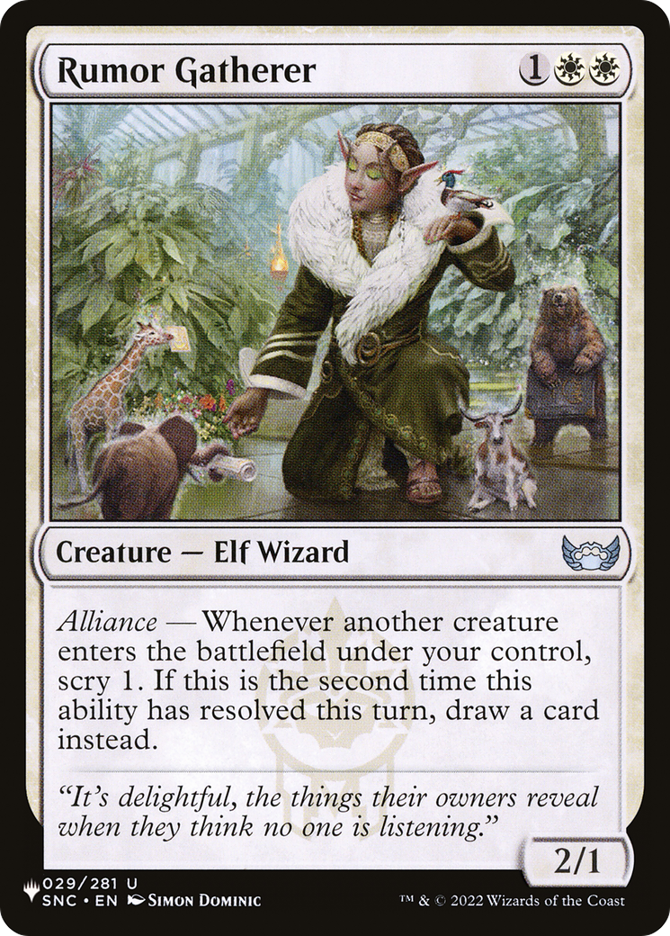 Rumor Gatherer [The List Reprints] | Eastridge Sports Cards & Games