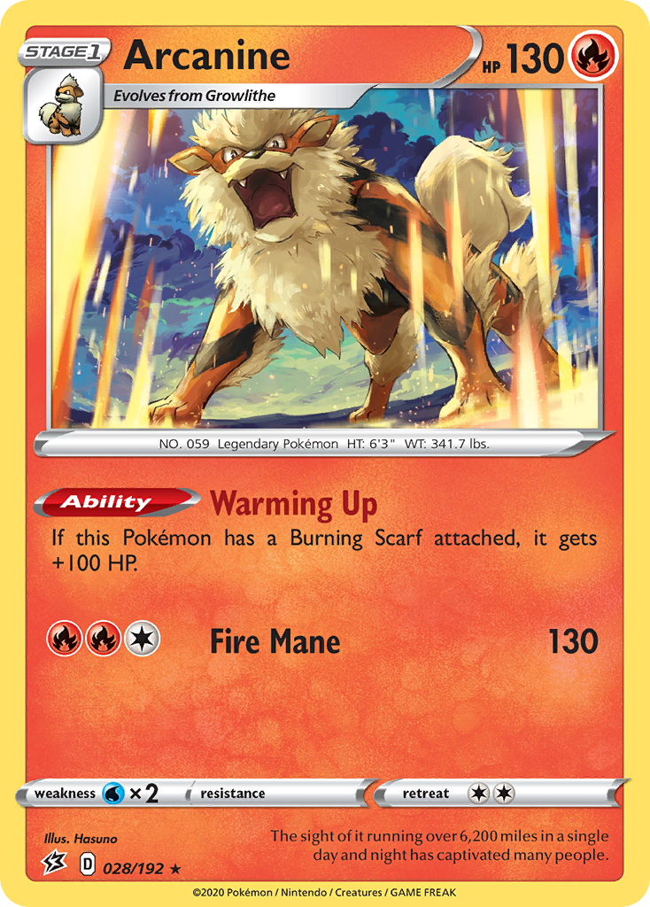 Arcanine (028/192) [Sword & Shield: Rebel Clash] | Eastridge Sports Cards & Games