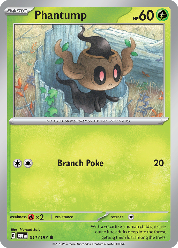 Phantump (011/197) [Scarlet & Violet: Obsidian Flames] | Eastridge Sports Cards & Games