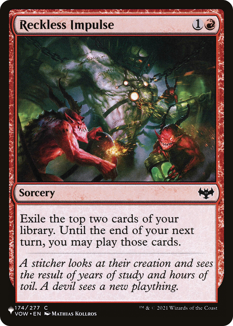 Reckless Impulse [The List] | Eastridge Sports Cards & Games