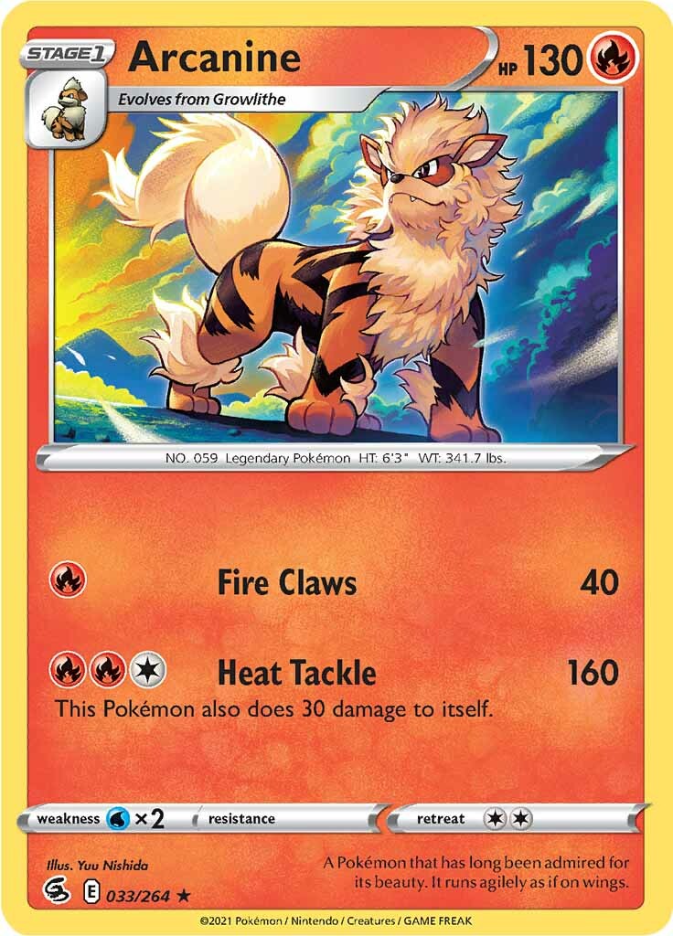 Arcanine (033/264) [Sword & Shield: Fusion Strike] | Eastridge Sports Cards & Games