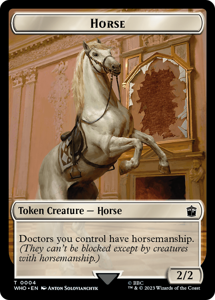 Horse // Soldier Double-Sided Token [Doctor Who Tokens] | Eastridge Sports Cards & Games