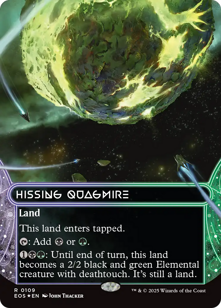Hissing Quagmire (0109) (Borderless) (Galaxy Foil) [Edge of Eternities: Stellar Sights] | Eastridge Sports Cards & Games