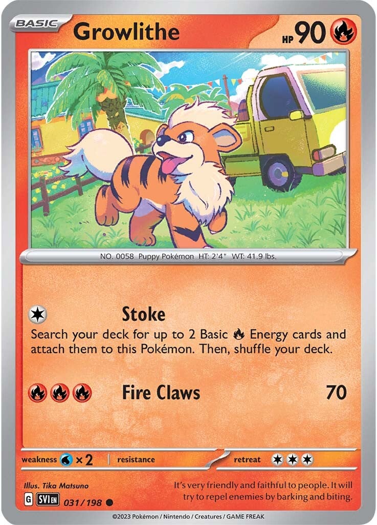 Growlithe (031/198) [Scarlet & Violet: Base Set] | Eastridge Sports Cards & Games