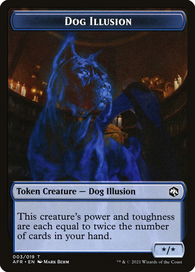 Angel // Dog Illusion Double-Sided Token [Dungeons & Dragons: Adventures in the Forgotten Realms Tokens] | Eastridge Sports Cards & Games