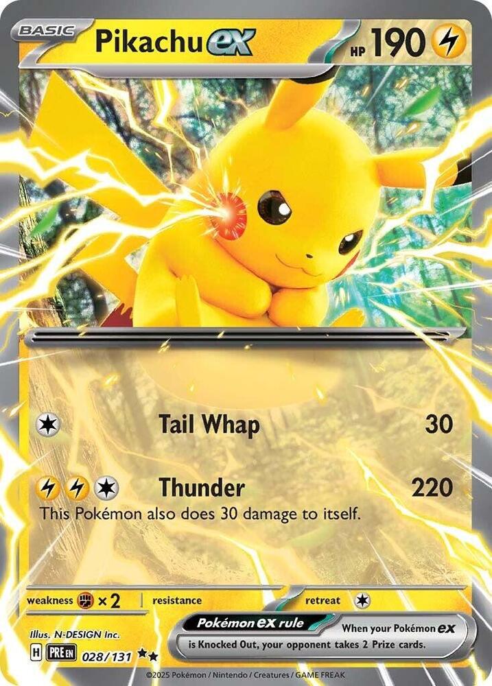 Pikachu ex (028/131) [Scarlet & Violet: Prismatic Evolutions] | Eastridge Sports Cards & Games