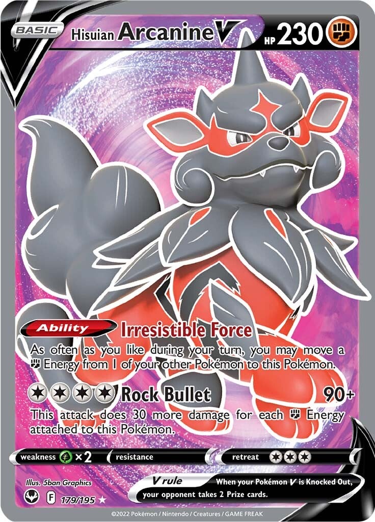 Hisuian Arcanine V (179/195) [Sword & Shield: Silver Tempest] | Eastridge Sports Cards & Games