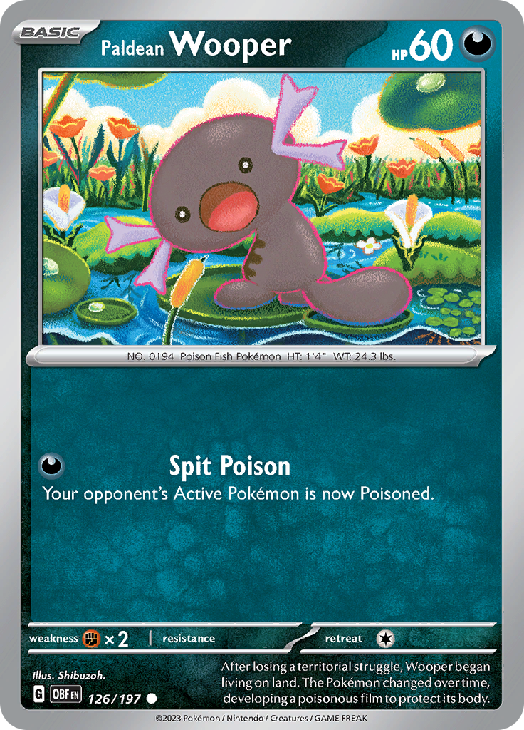 Paldean Wooper (126/197) [Scarlet & Violet: Obsidian Flames] | Eastridge Sports Cards & Games