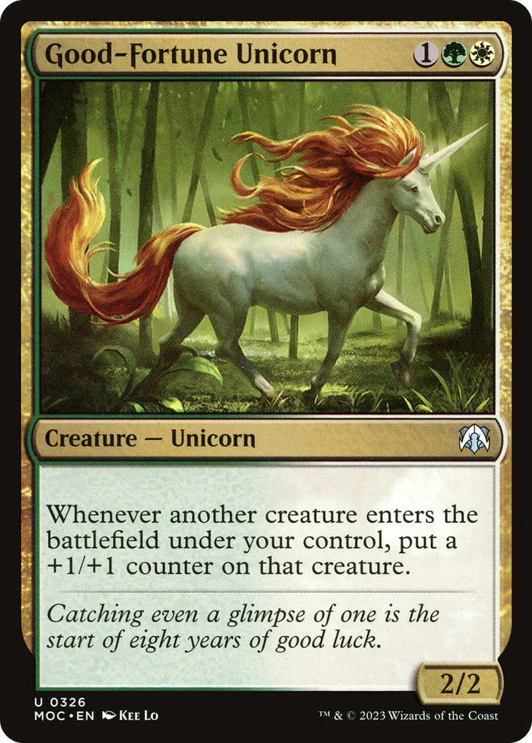 Good-Fortune Unicorn [March of the Machine Commander] | Eastridge Sports Cards & Games