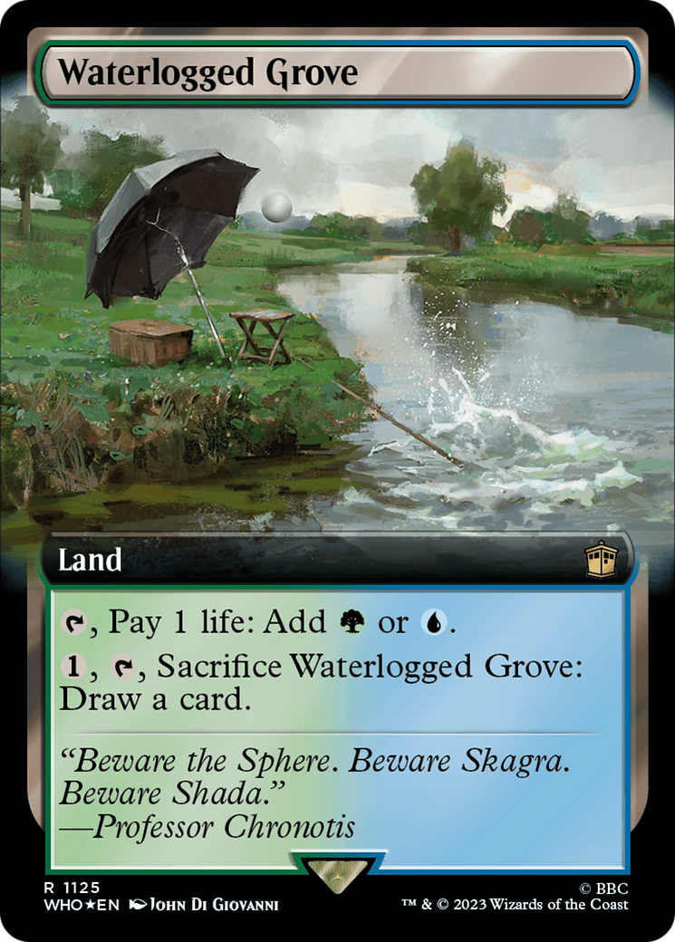 Waterlogged Grove (Extended Art) (Surge Foil) [Doctor Who] | Eastridge Sports Cards & Games