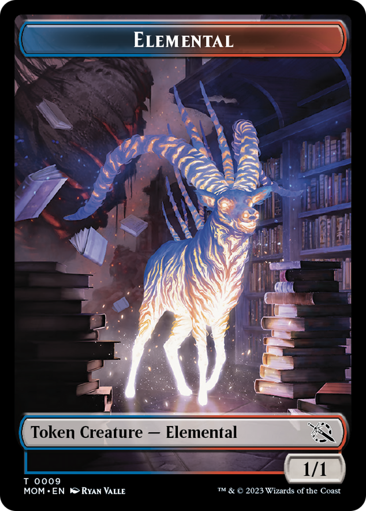 Elemental (9) // Wrenn and Realmbreaker Emblem Double-Sided Token [March of the Machine Tokens] | Eastridge Sports Cards & Games