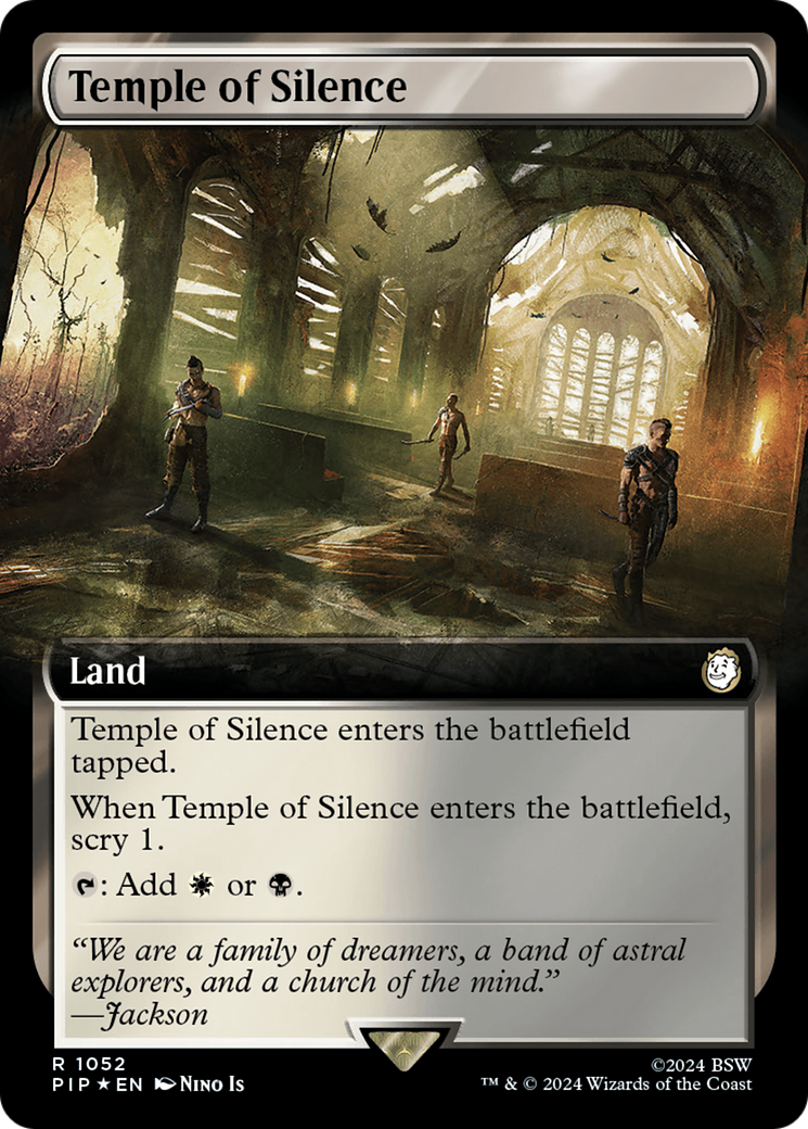 Temple of Silence (Extended Art) (Surge Foil) [Fallout] | Eastridge Sports Cards & Games