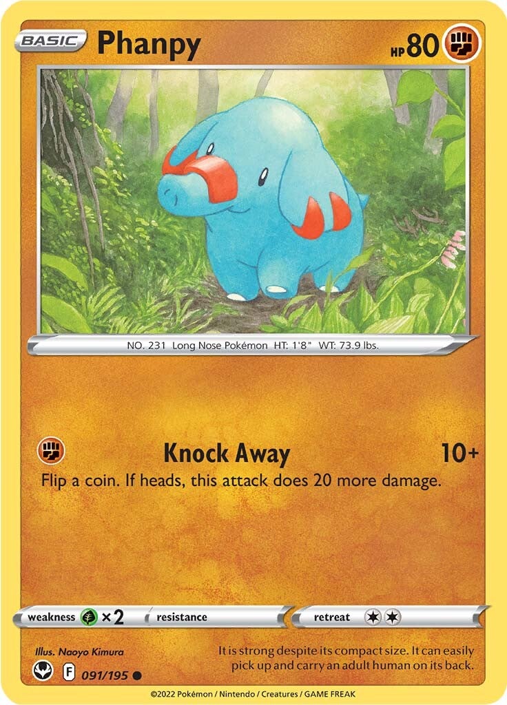 Phanpy (091/195) [Sword & Shield: Silver Tempest] | Eastridge Sports Cards & Games