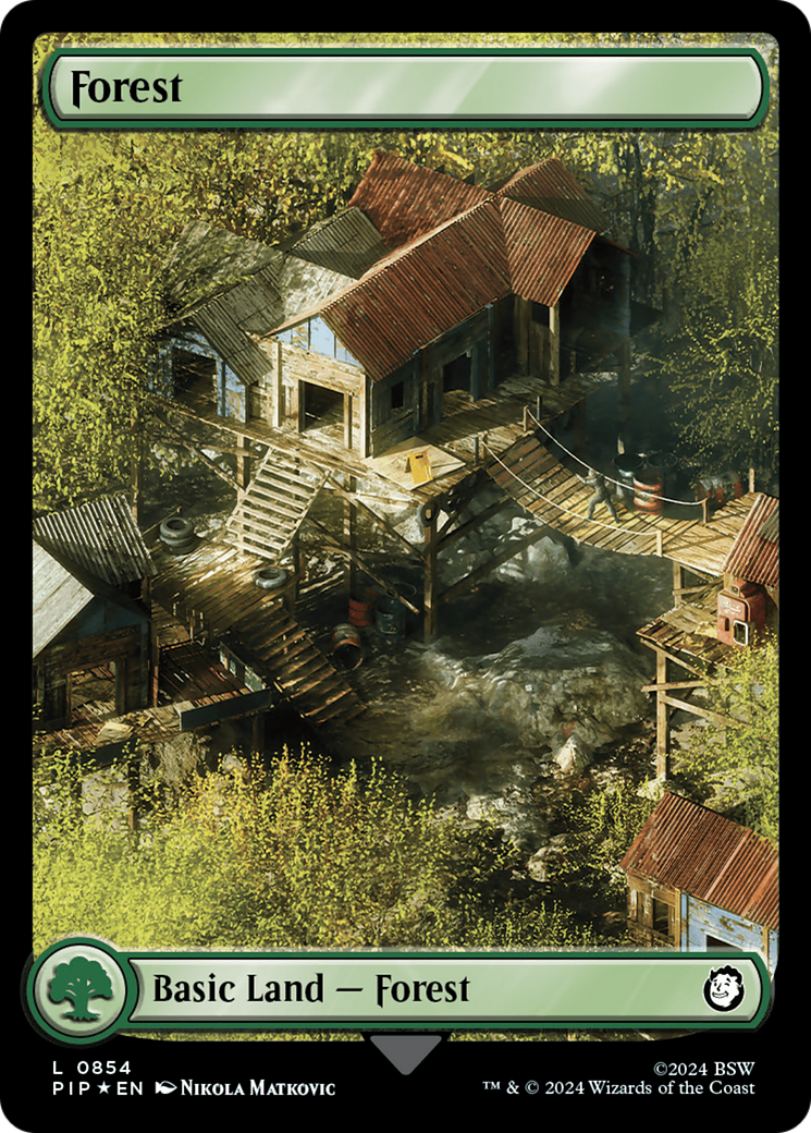 Forest (0854) (Surge Foil) [Fallout] | Eastridge Sports Cards & Games