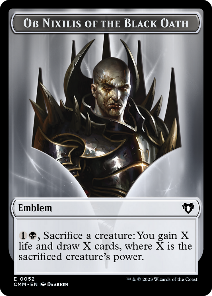 Ob Nixilis of the Black Oath Emblem [Commander Masters Tokens] | Eastridge Sports Cards & Games